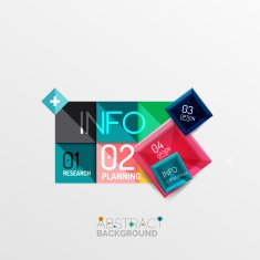 Geometric abstract shape infographic layouts N55