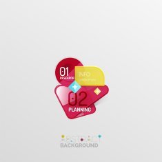 Geometric abstract shape infographic layouts N58
