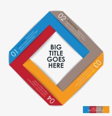 Modern Design template for infographic square N2