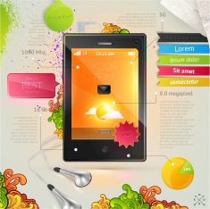 Infographics Tablet Background