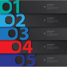 Step nymber Design template Vector illustration