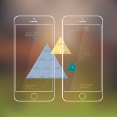 Creative template of mobile phones
