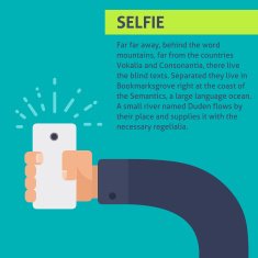 Vector flat illustration Selfie infographic