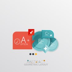Modern abstract geometric info banner N328