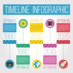 Modern timeline infographic concept