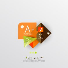 Modern abstract geometric info banner N362