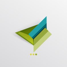Modern abstract geometric info banner N377