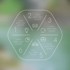 Circle line infographic Template for cycle diagram graph presentation and N15