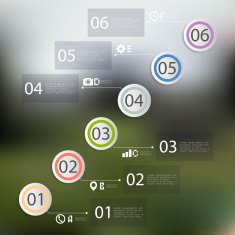 Abstract infographic pattern for business blurred vector