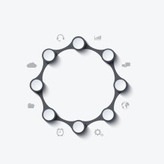 Vector modern circle infographic background