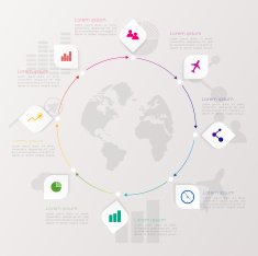 Abstract digital illustration Infographic N12