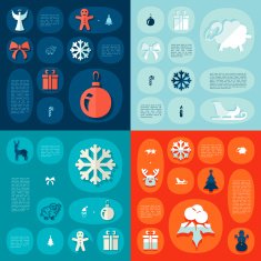 Christmas flat infographic N58