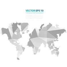 Vector Abstract Telecommunication Earth Map N5