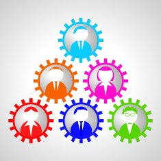 Teamwork clip-art illustration N3