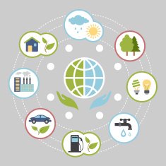 Ecologic infographic elements for web and print usage