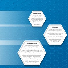 Blue hexagon business background design