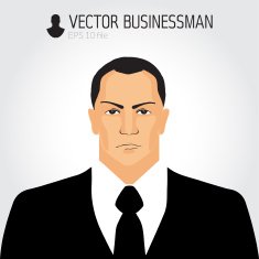 Angry businessman - vector illustration