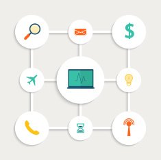 Infographic design with paper creative icons