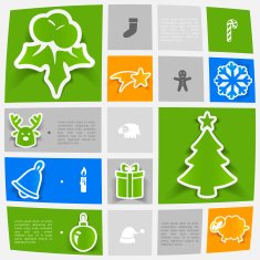 Christmas sticker infographic N25