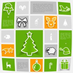 Christmas sticker infographic N28
