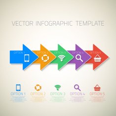 Web Infographic Arrows Template Layout With Vector Icons could N2