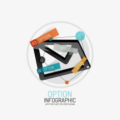 Minimal Line Design Office Web Infographics N30