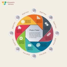 Infographics web design Modern template N7