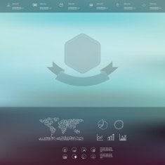 Infographics menu with graphs pie chart Vintage blurred background Suitable