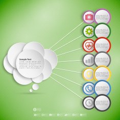 Infographic with colored circles for business template vector N2