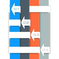 Colorful business infographics layout with arrows
