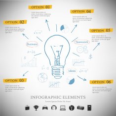 Vector infographic report template N8