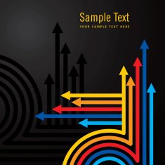 Vector business brochure cover design with arrows