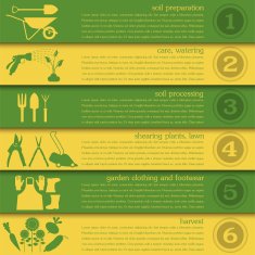 Garden work infographic elements Working tools set N15