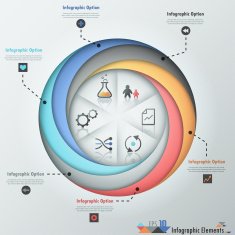 Modern infographics options banner N341