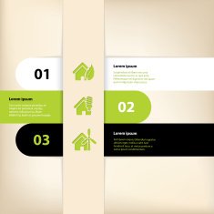 Infographic design with eco house theme
