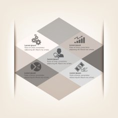 Info graphic template with brown color light N2
