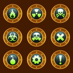 Steam punk danger signs