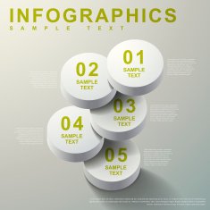3d abstract cylinder infographics N2