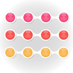 metaball colorful round diagram infographics N18