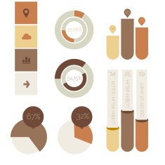 Modern beige flat design infographic