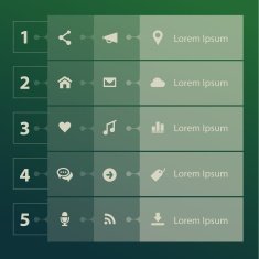 Gradient flat banners