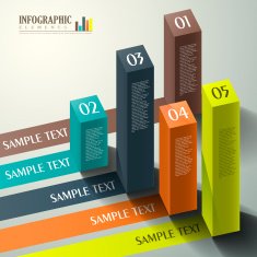 vector abstract 3d cube infographics N3