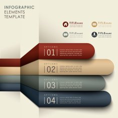 vector abstract 3d paper infographics N22