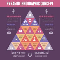 Pyramid Infographic Concept - Vector Scheme with Icons N2