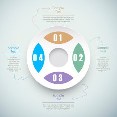 vector abstract 3d paper infographics N26