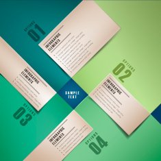 vector abstract 3d paper infographics N27