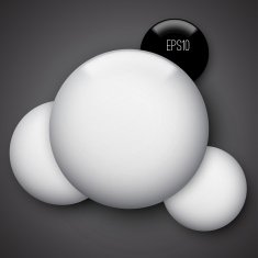 Abstract background Geometric shape Spheres with space for text