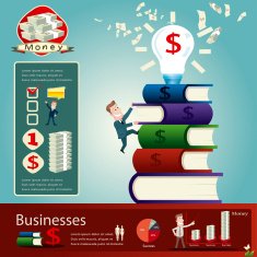 bissinessman infographics vector illustration