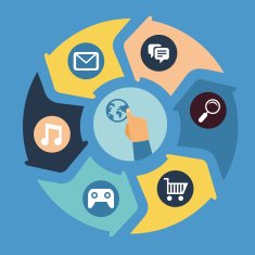 Vector mobile app technology concept