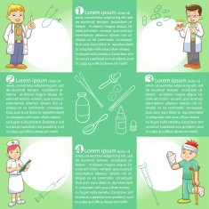 info graphics medica cartoon